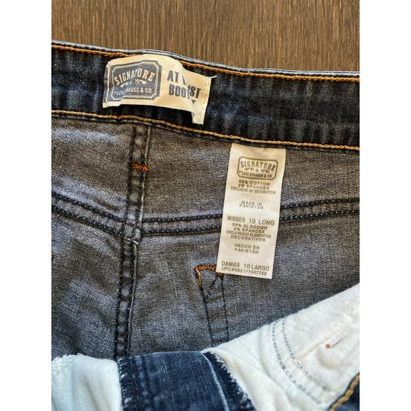 Signature Levi Strauss At Waist Bootcut Jeans Size 10L - Picture 6 of 8